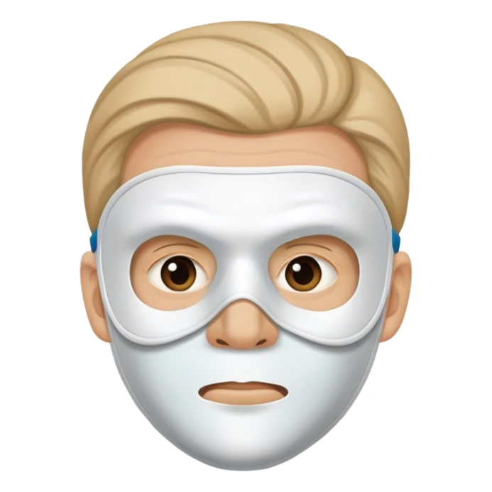 Alex the Terrible wearing signature mask sticker