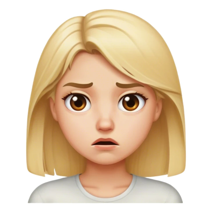 Annoyed blonde girl sticker