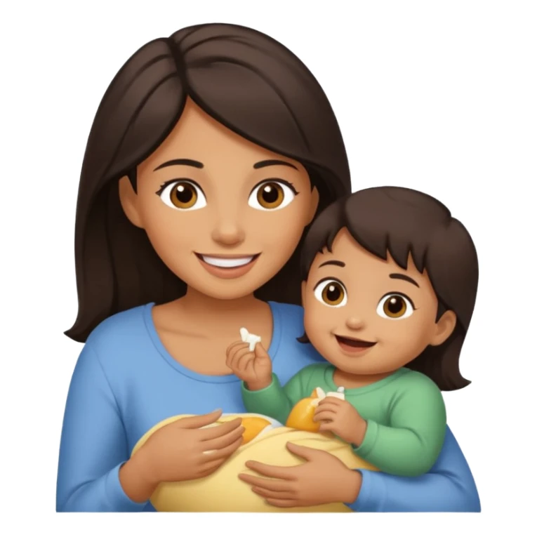 woman pretending to eat baby sticker