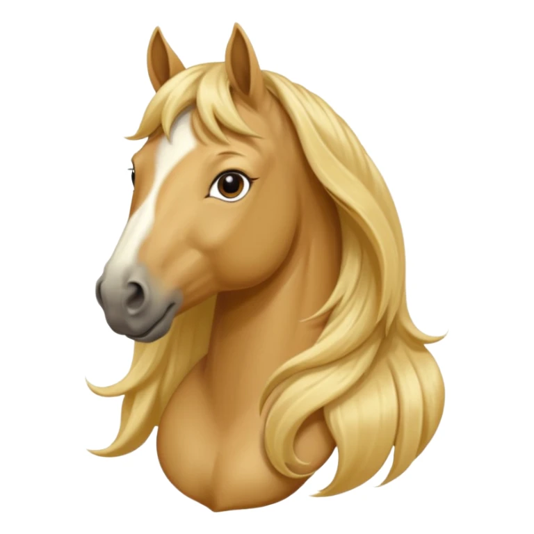 horse with long blonde hair sticker
