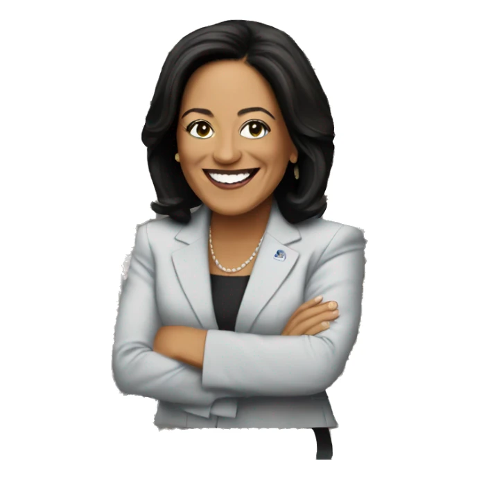 make an emoji of Kamla Harris winning in the USA sticker