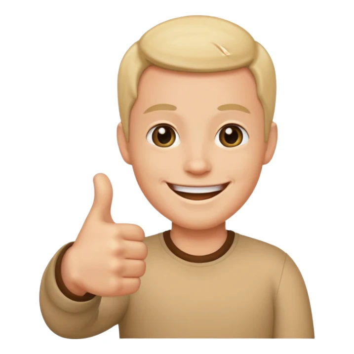 eine Person mit einem Daumen nach oben zu sehen ist. sticker