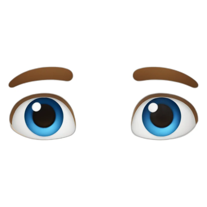 White Male with Blue Eyes, Long Brown Hair, and Freckles sticker