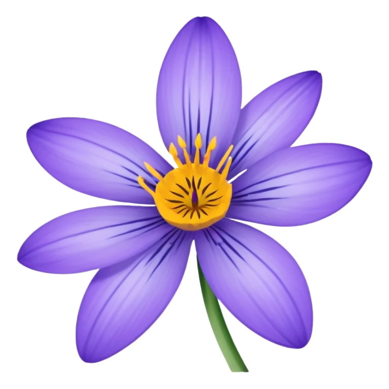Blue eyed grass flower emoji sticker