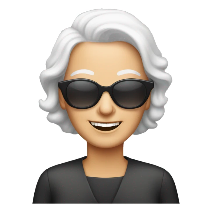 senior white lady in sunglasses sticker