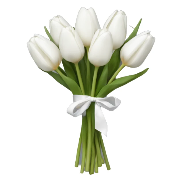 white tulip bouquet  sticker