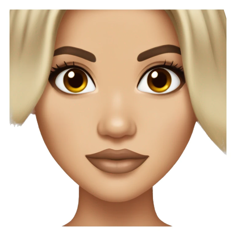 khloe kardashian with long dark red brown hair hazel eyes sticker