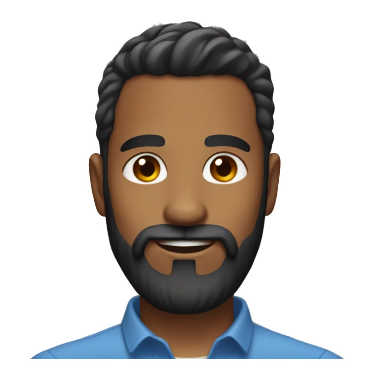 a man with a black long beard and short hairstyle sticker