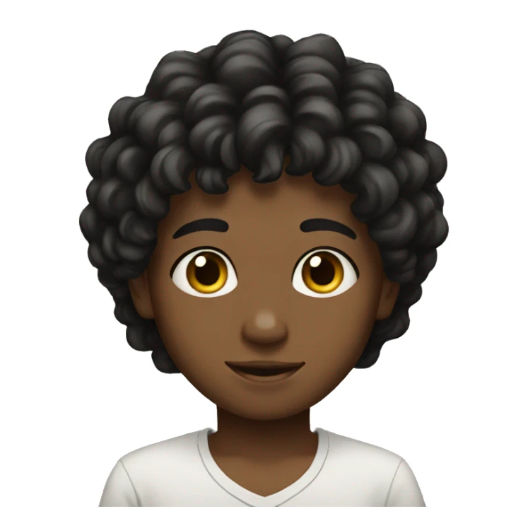 Egyptian Boy has black wavy boy  sticker