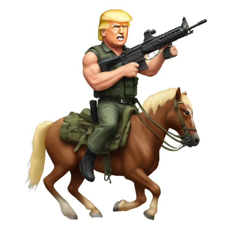 President Trump as rambo sticker