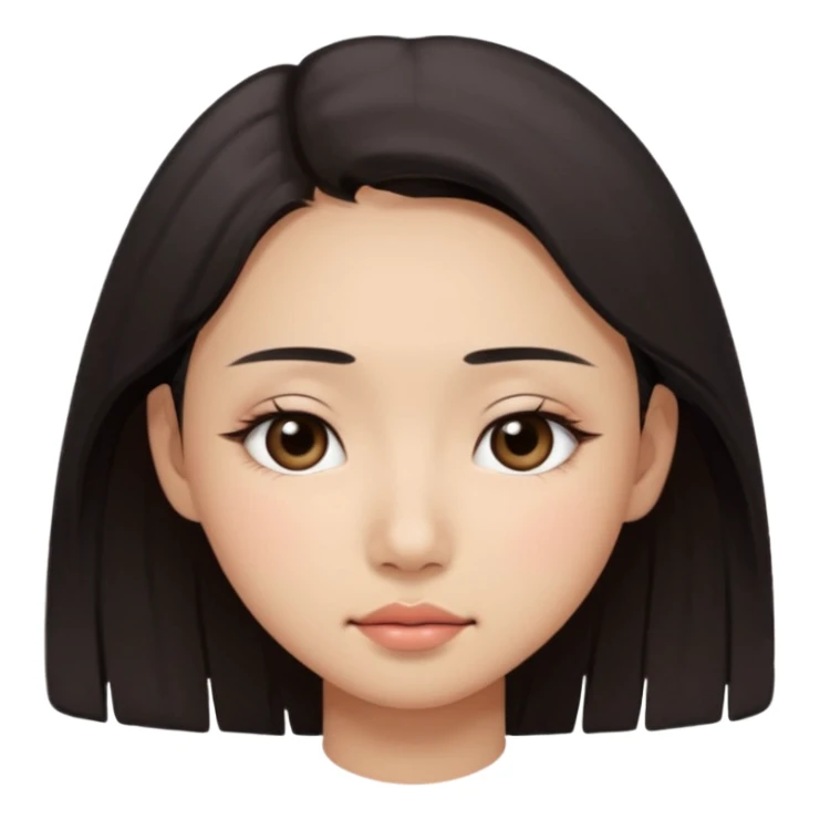 dark circles eyes sleepy dimples asian girl sticker