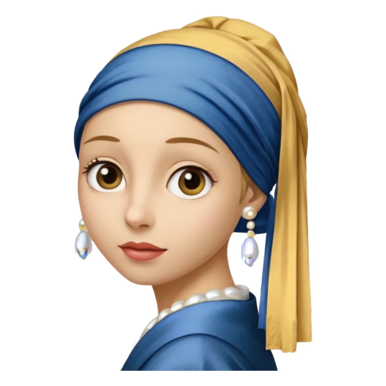Girl with a Pearl Earring painting sticker