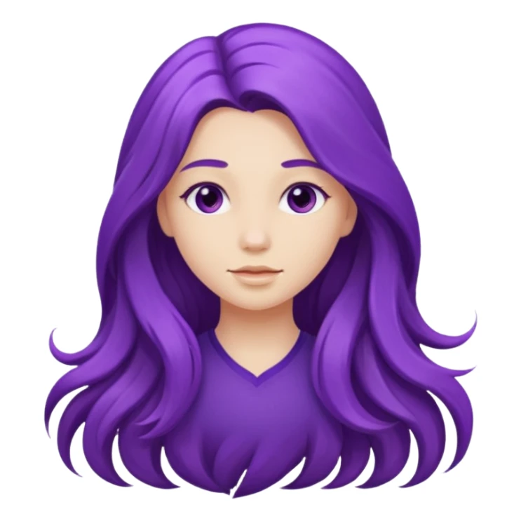 Purple girl sticker