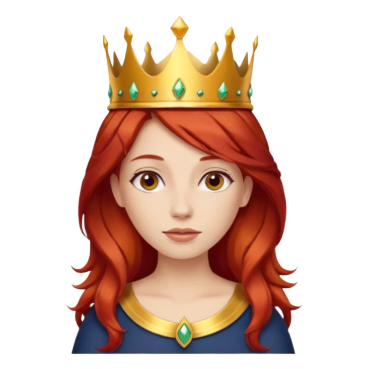 woman pelirroja con corona  sticker