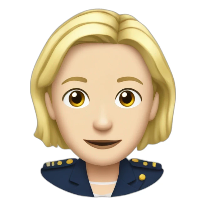 Marine lepen voilée sticker
