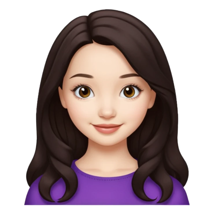 Dove Cameron with dark brown hair sticker