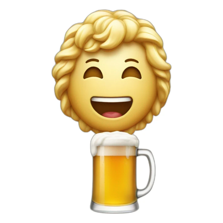 a happy pint of beer popping sticker