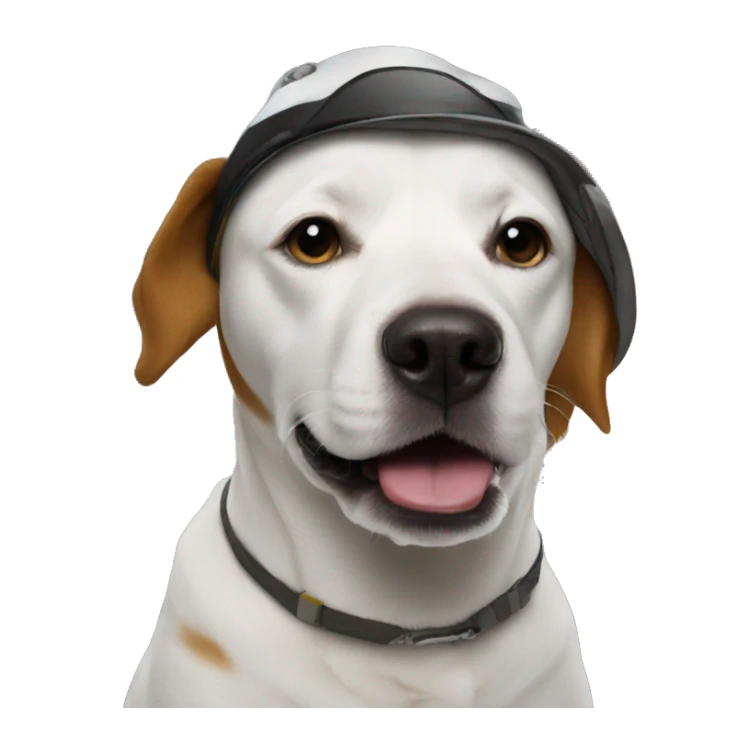 Dog wearing a hat in space  sticker