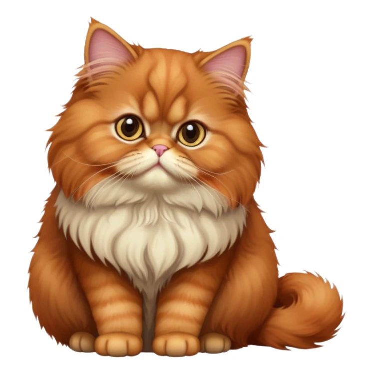 Red Persian cat and brown lop-eared sticker