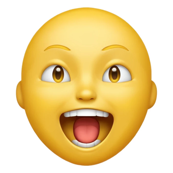 Yellow emoji person yelling cutely with eyes shut sticker
