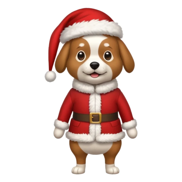 dog full body wearing a christmas outfit sticker