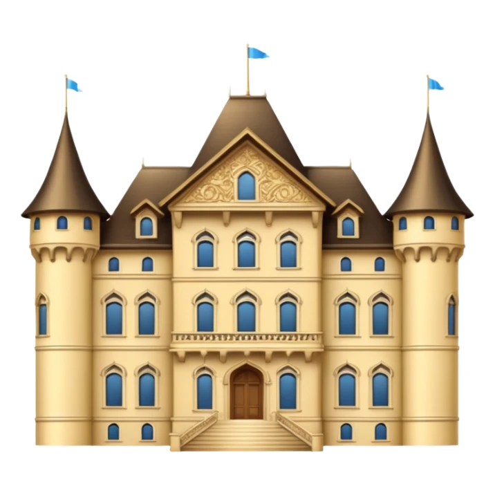 A hotel icon like gstaad palace sticker