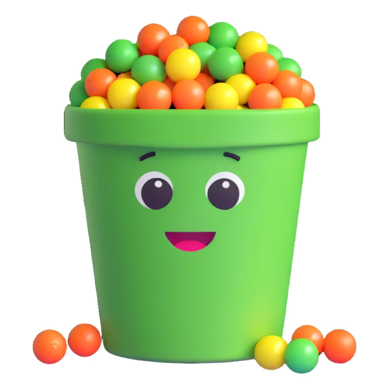 KFC bucket with a green M&M character sitting inside it sticker