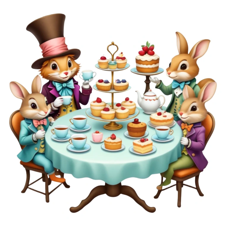 Mad tea party in wonderland sticker