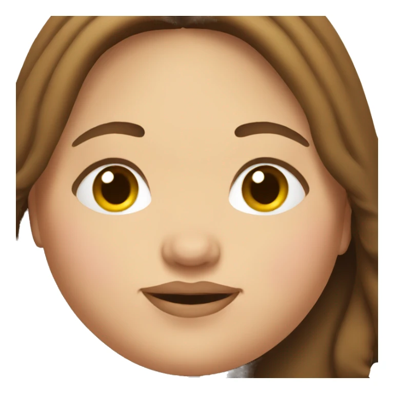 Fat girl with brown hair sticker