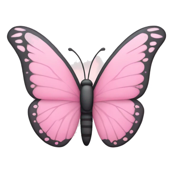 butterfly with baby pink wings sticker