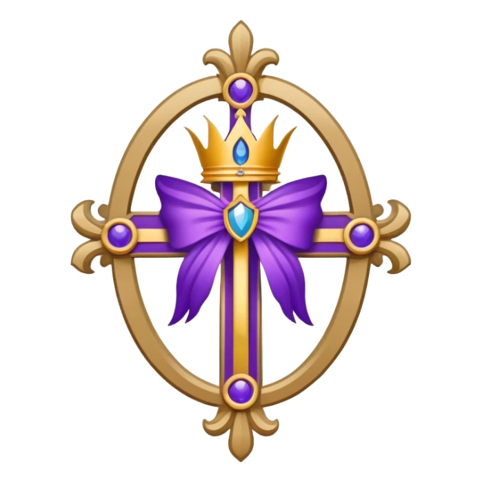 ave maria's emblem with a touch of purple sticker