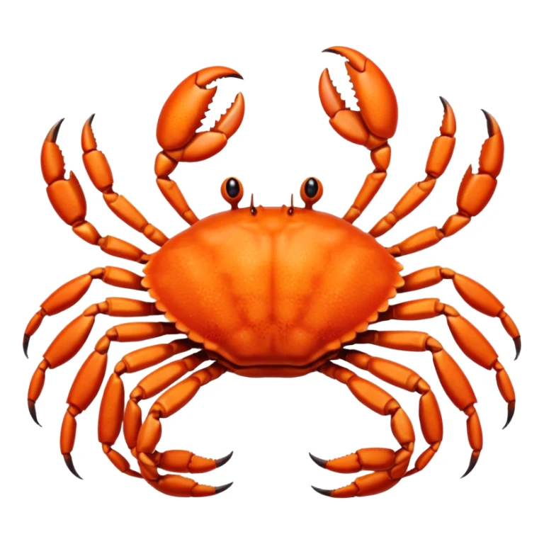 A crab with a total of eight legs sticker