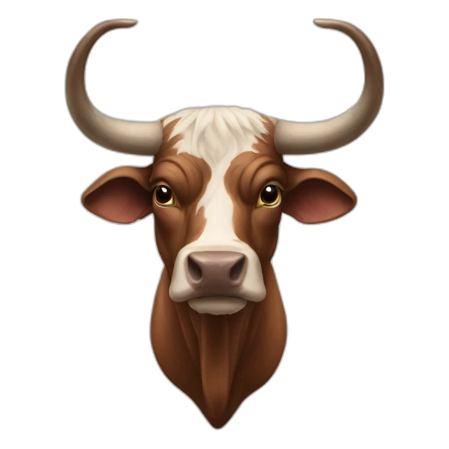 BRINDLE  BULL LONGHORNS EVEN LONGER HORNS sticker