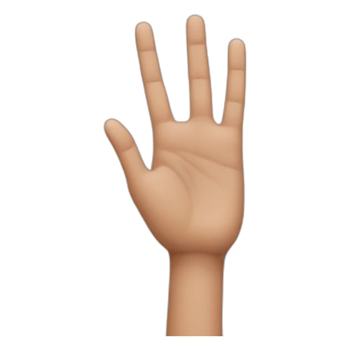 The right amount of fingers on a hand sticker