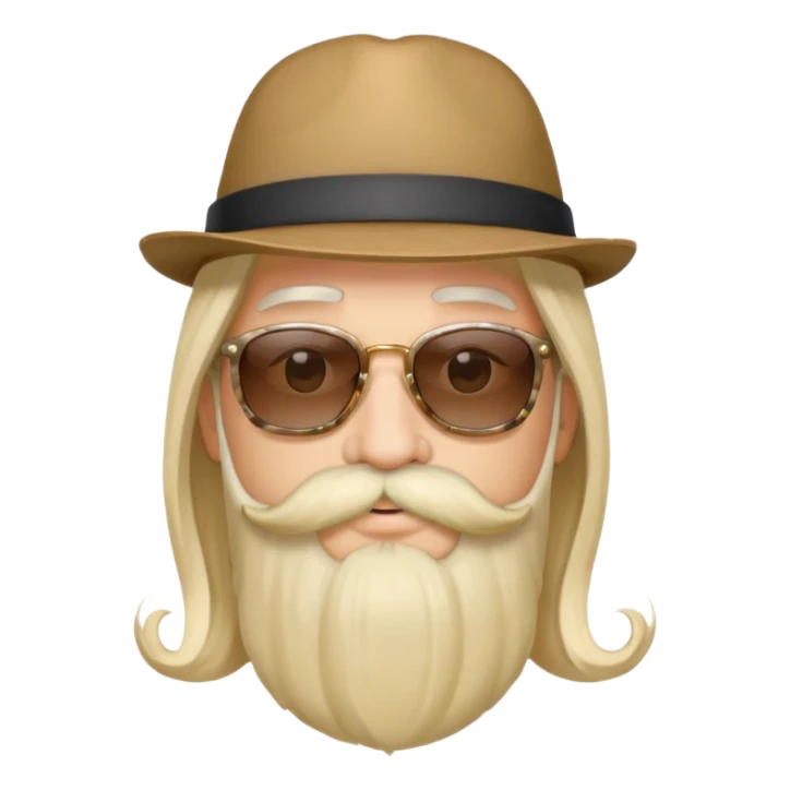 Girl wig sunglasses, mustache beard and a hat  sticker