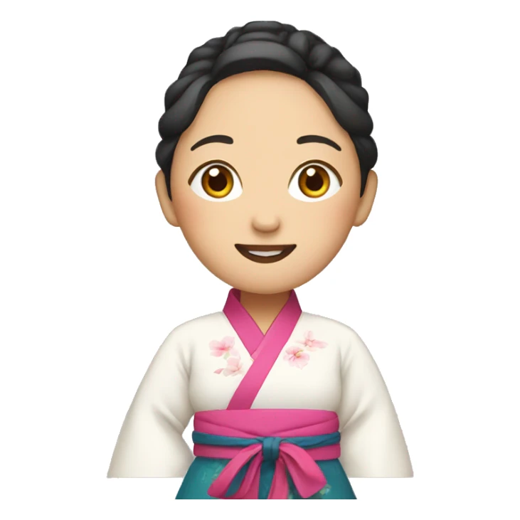 Woman with hanbok sticker