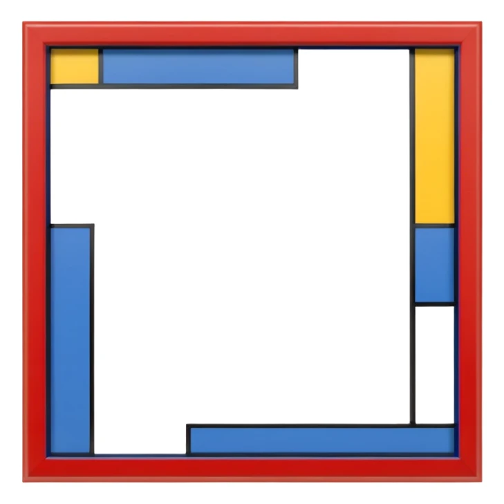 Piet Mondrian, Composition with Red Blue and Yellow painting frame sticker