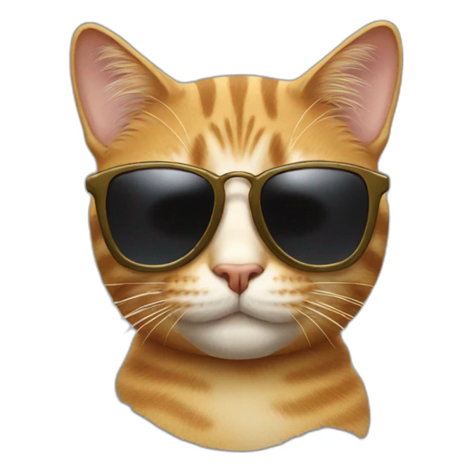 Cat with sunglasses sticker