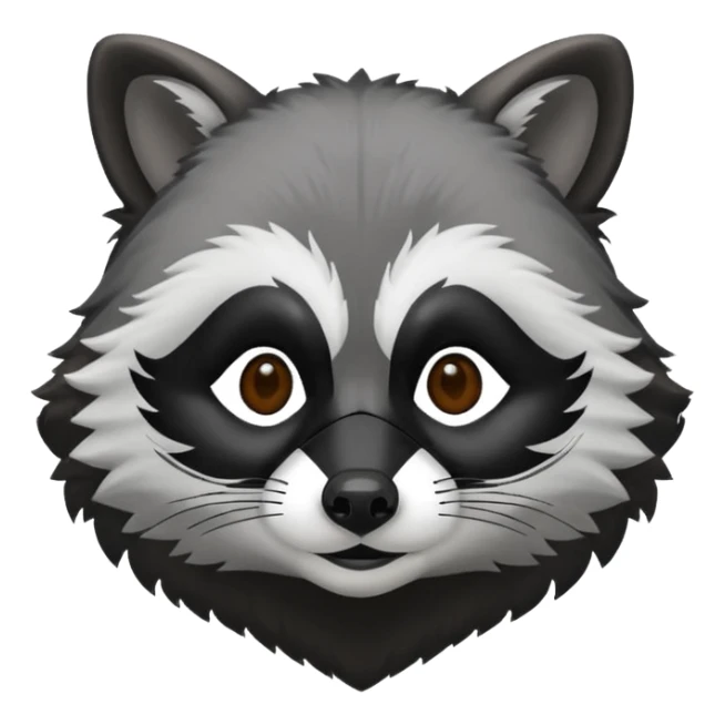 side view of a raccoon sticker