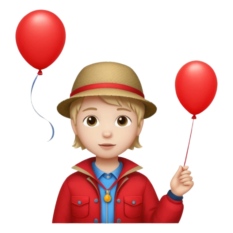 Child + balloon, Park Visitor, with park background, cicrle style frame. sticker