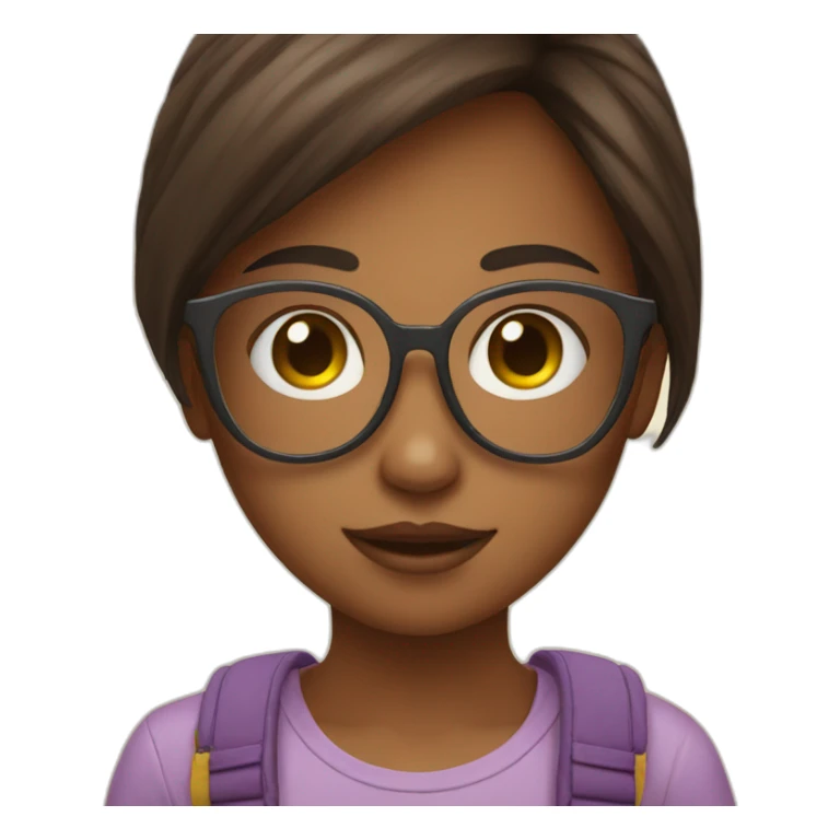 Giving heart to a girl wearing specs sticker