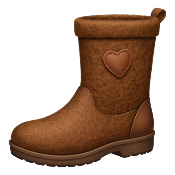 felt boots made of felted wool sticker