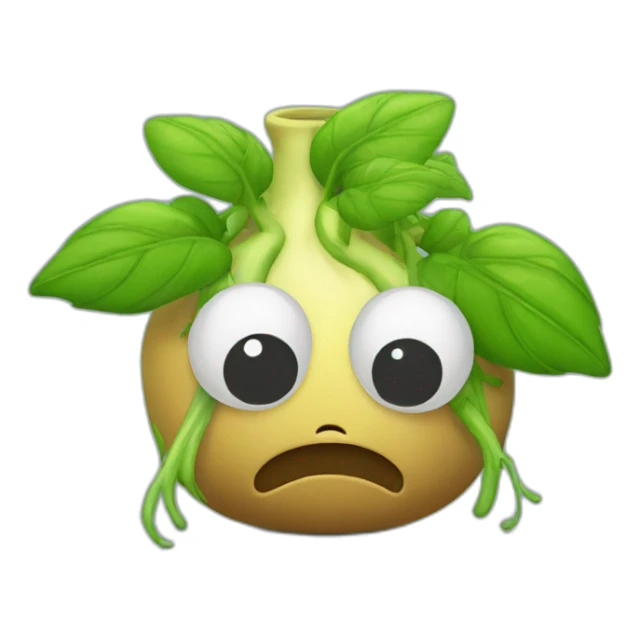 A very sad and sick plant sticker