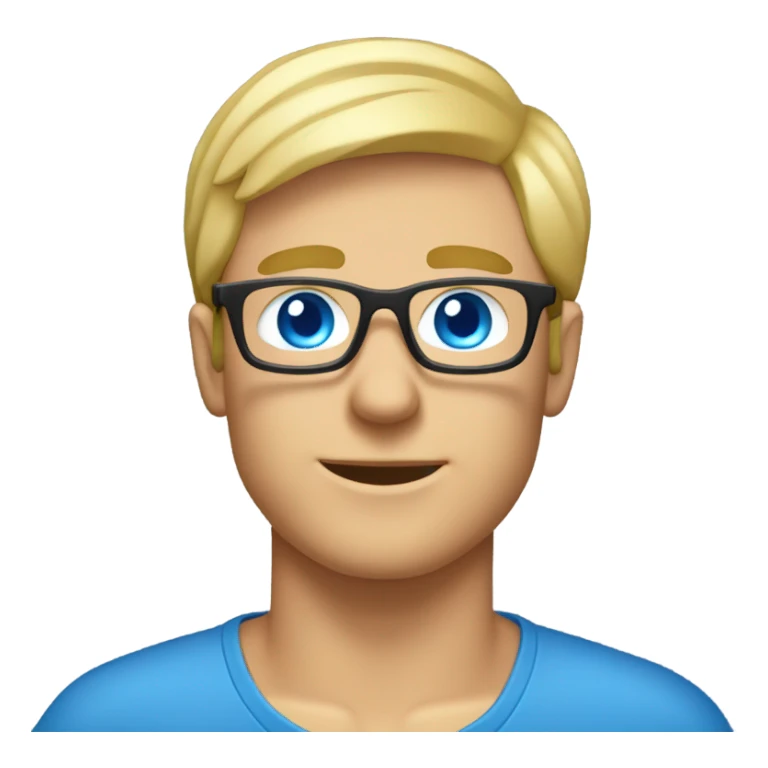 male PCB designer behind macbook, blond, blue eyes with classes sticker