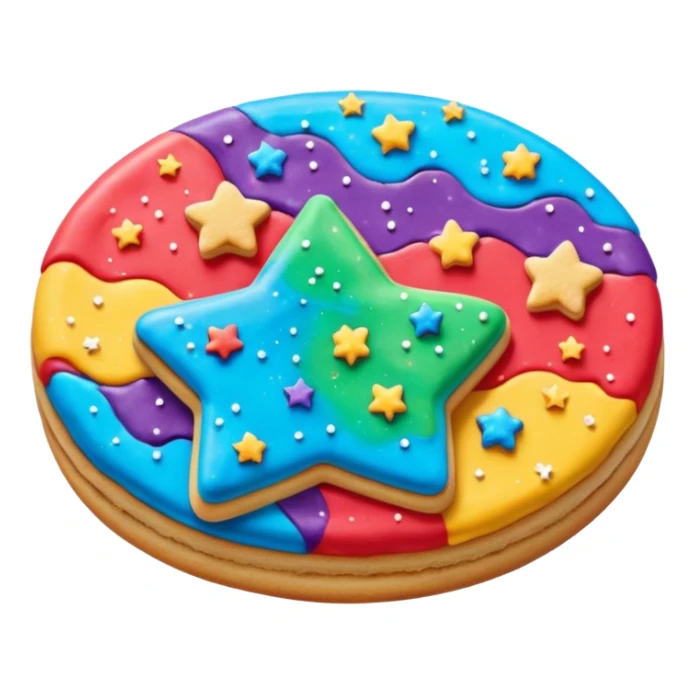 Rainbow galaxy starry cookies sticker