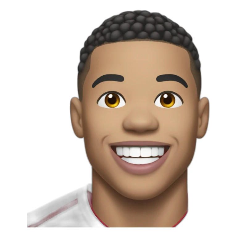 kylian mbappé smiling with the tongue out sticker