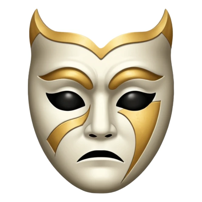 Theatre mask tragedy sticker