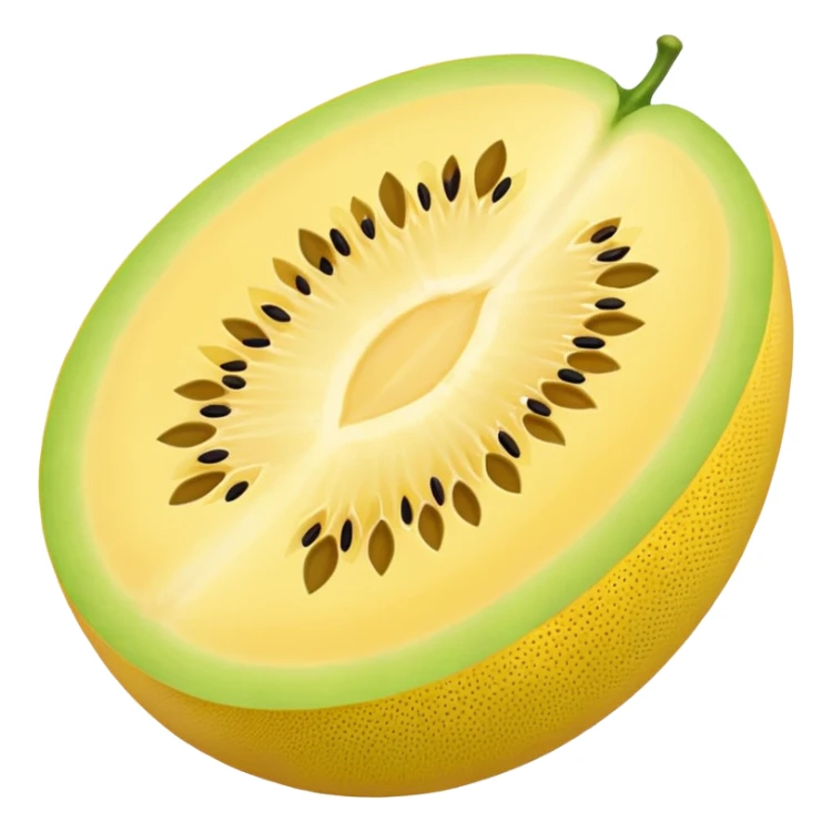 honeydew whole very yellow melon oval shape sticker