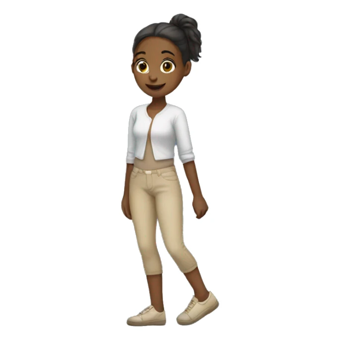 Girl with one leg sticker