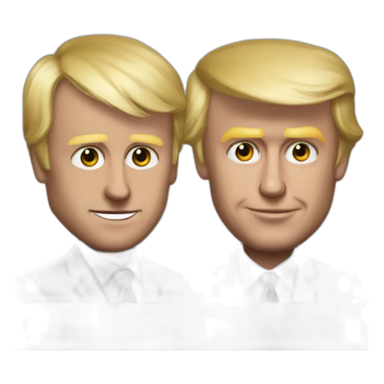 Emanuel Macron fusioned with Donald Trump sticker